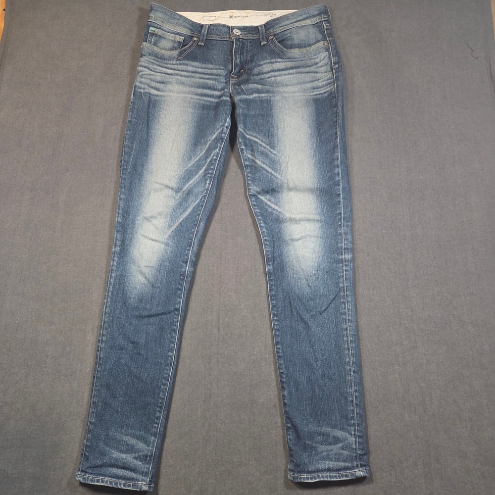 Levi's Demi Curve Jeans Womens 30 Blue Modern Rise Skinny Medium Wash Whiskered